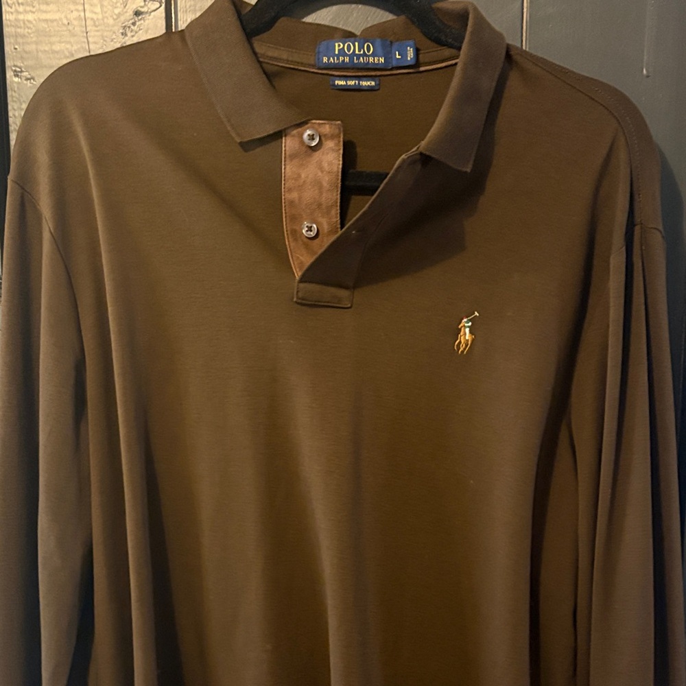 Polo by Ralph Lauren Pima Soft Touch Dark Brown Men's Polo Shirt
